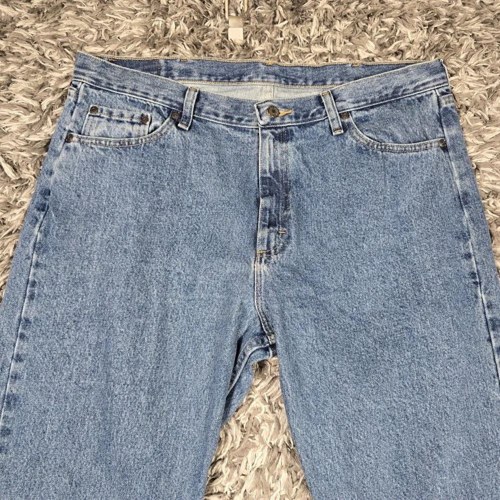 Wrangler Mens 38x32 Regular Fit Straight Leg Jeans Medium Wash Blue 97601VR